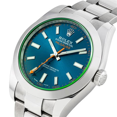 rolex milgauss blue black|Rolex Milgauss price.